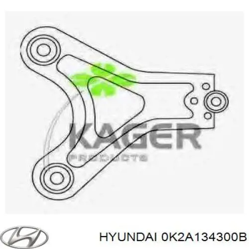 0K2A134300B Hyundai/Kia важіль передньої підвіски нижній, правий
