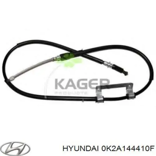 Купити 0K2A144410F Hyundai/Kia Трос ручного гальма задній, правий