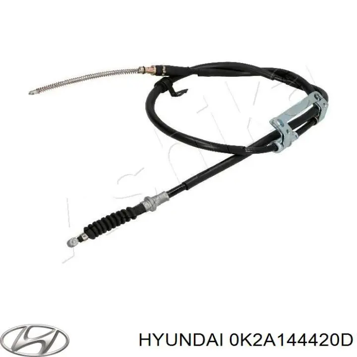 Трос ручного гальма задній, лівий 0K2A144420D Hyundai/Kia