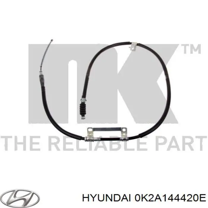 Трос стоянкового гальма задній лівий Hyundai/Kia 0K2A144420E ціна, від 15.54 USD