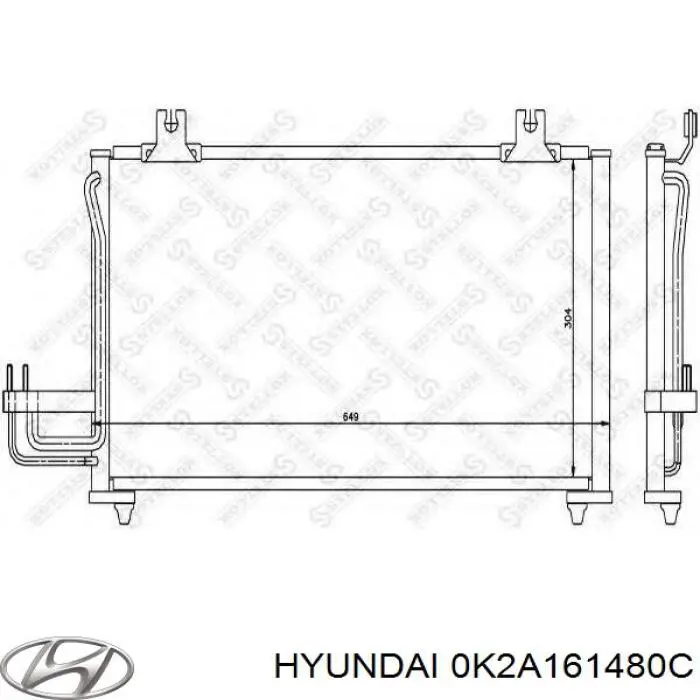 Купити 0K2A161480C Hyundai/Kia Радіатор системи охолодження кондиціонера