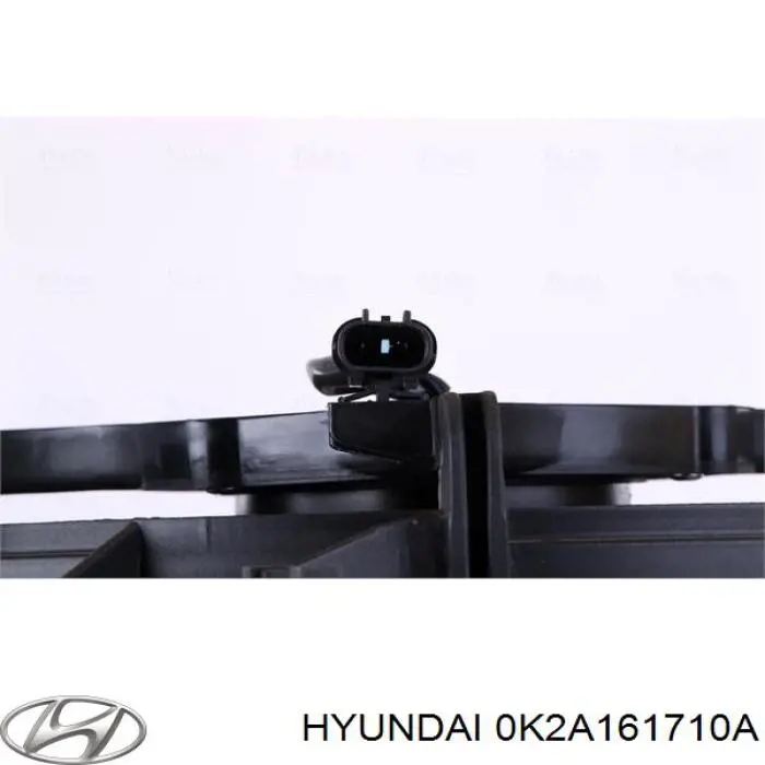 0K2A161710A Hyundai/Kia дифузор радіатора кондиціонера, в зборі з крильчаткою і двигуном