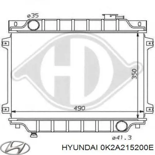 Радіатор основний Hyundai/Kia 0K2A21520XA ціна, від 77.35 USD