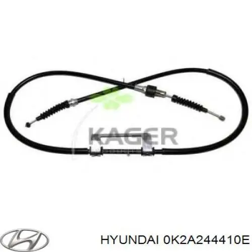 0K2A244410E Hyundai/Kia Трос ручного гальма задній, правий