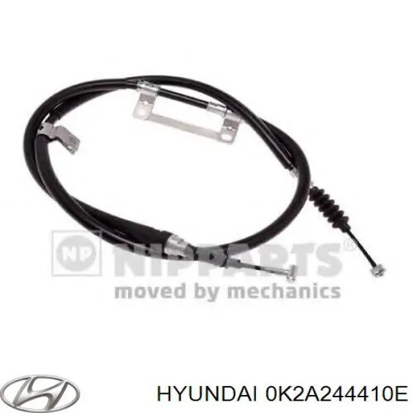 Трос стоянкового гальма задній правий Hyundai/Kia 0K2A244410E ціна, від 17.41 USD