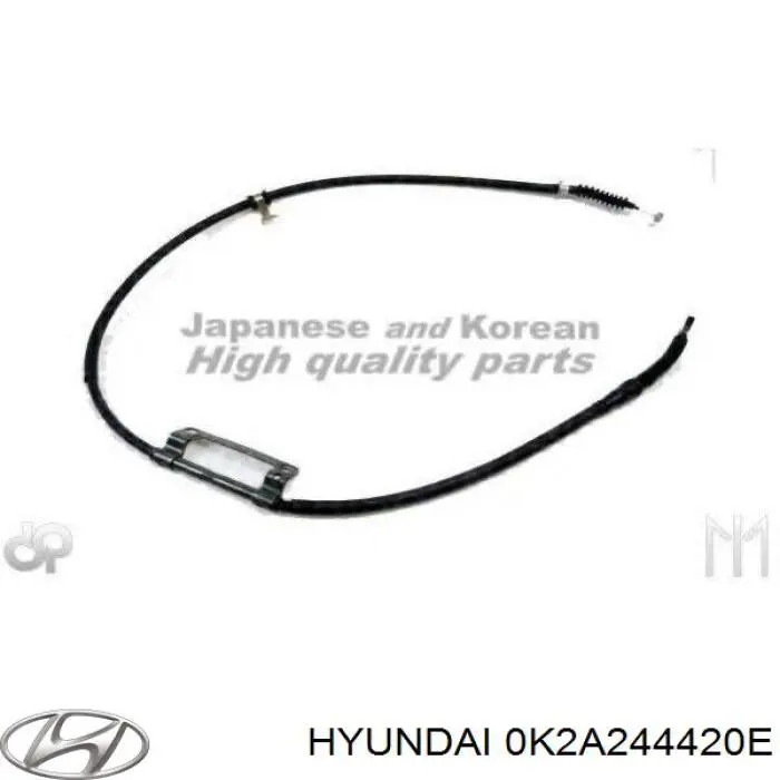 0K2A244420E Hyundai/Kia трос ручного гальма задній, лівий