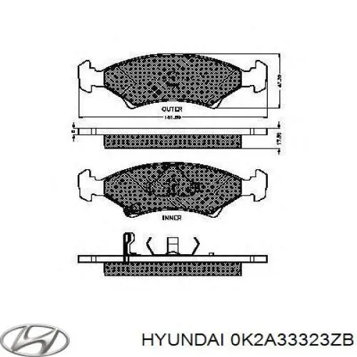 Гальмівні колодки Hyundai/Kia 0K2A33323ZB ціна, від 16.70 USD