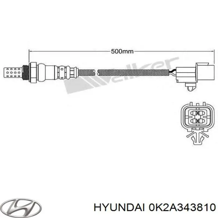 Шланг гальмівний задній 0K2A343810 Hyundai/Kia