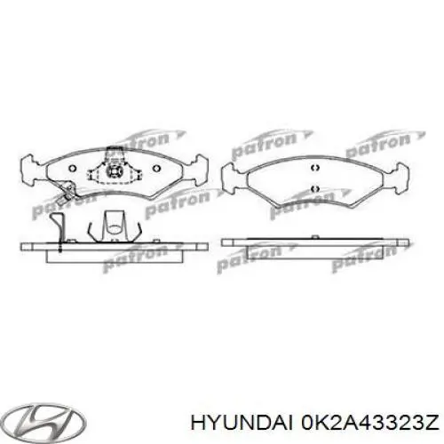 Передні тормозні колодки 0K2A43323Z Hyundai/Kia