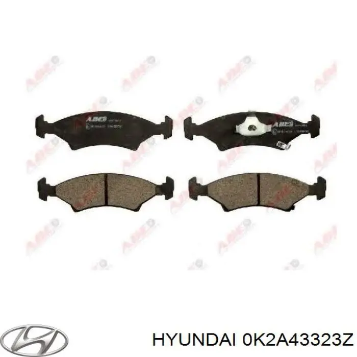 0K2A43323Z Hyundai/Kia колодки гальмівні передні, дискові