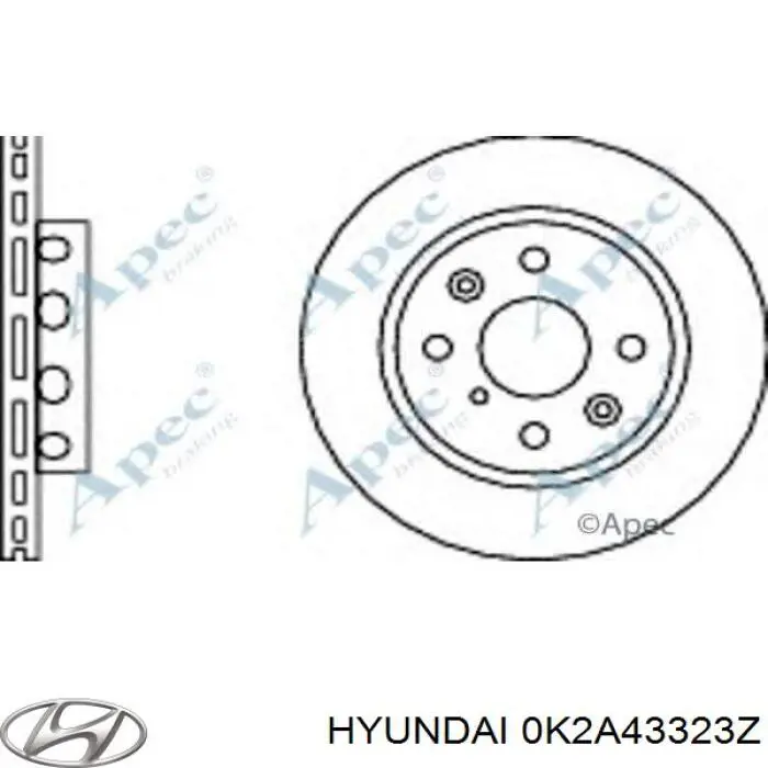 Гальмівні колодки Hyundai/Kia 0K2A43323Z ціна, від 18.43 USD