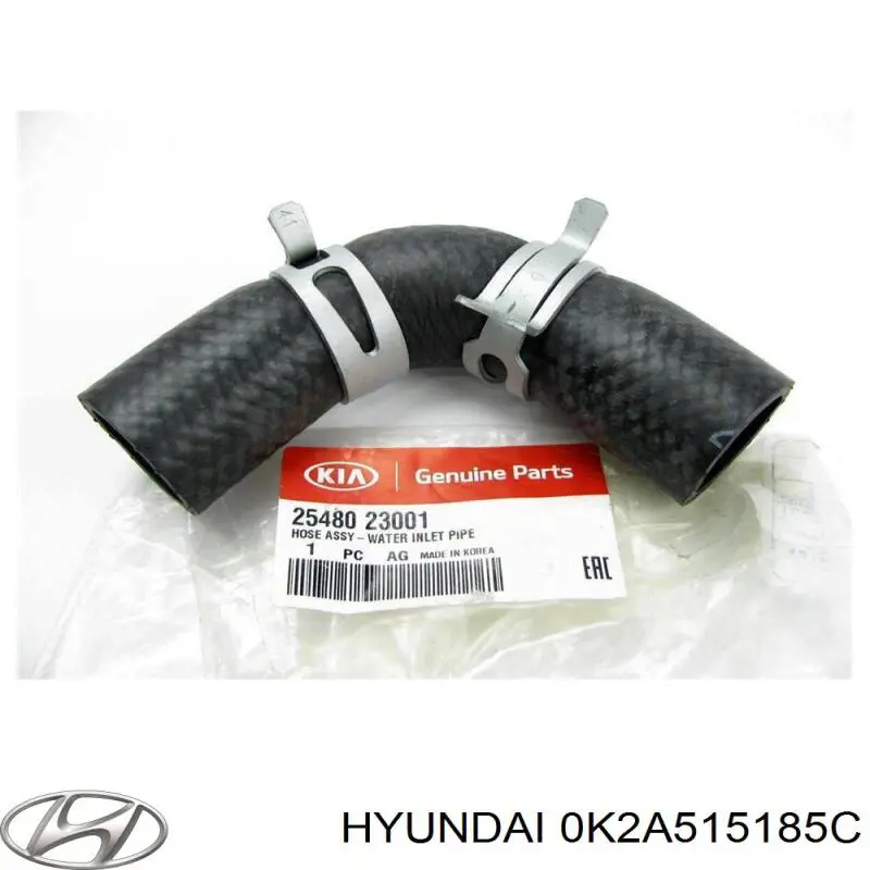 Шланг/патрубок радіатора охолодження, нижній 0K2A115185B Hyundai/Kia