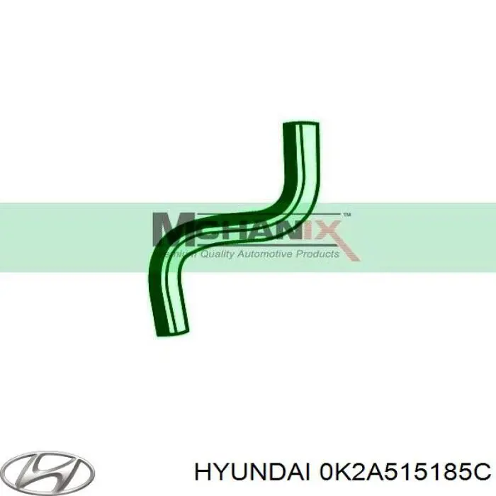 0K2A115185B Hyundai/Kia Шланг/патрубок радіатора охолодження, нижній