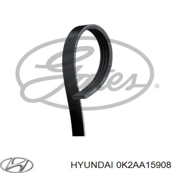 0K2AA15908 Hyundai/Kia ремінь приводний, агрегатів