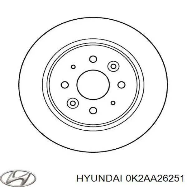 Гальмівні диски 0K2AA26251 Hyundai/Kia