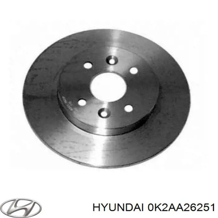 0K2AA26251 Hyundai/Kia диск гальмівний задній