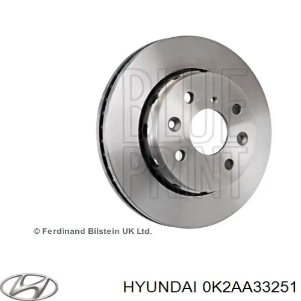 0K2AA33251 Hyundai/Kia Гальмо дискове переднє