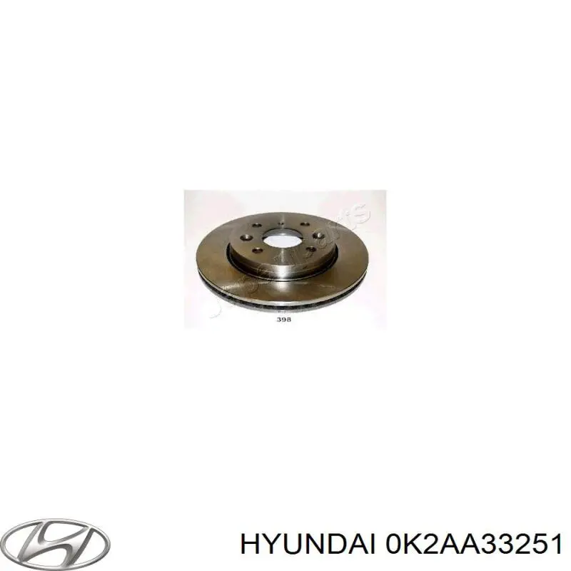 Диск переднього гальма Hyundai/Kia 0K2AA33251 ціна, від 20.67 USD