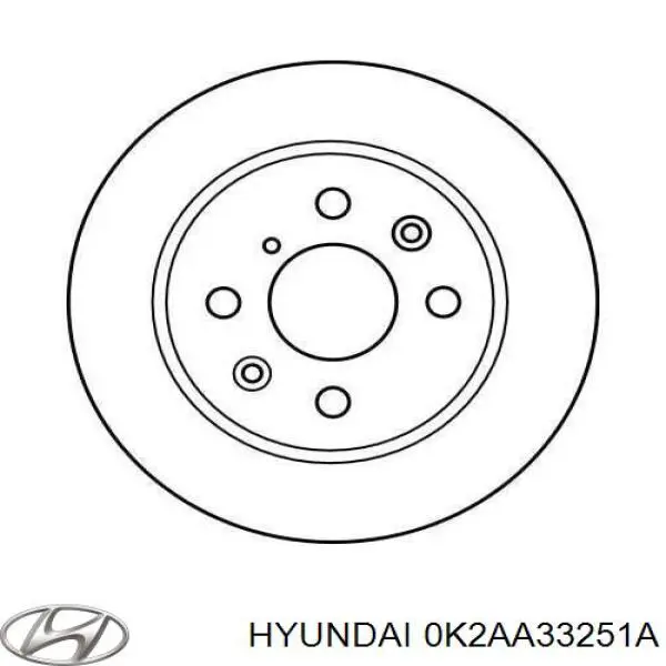 Гальмівні диски передні 0K2AA33251A Hyundai/Kia