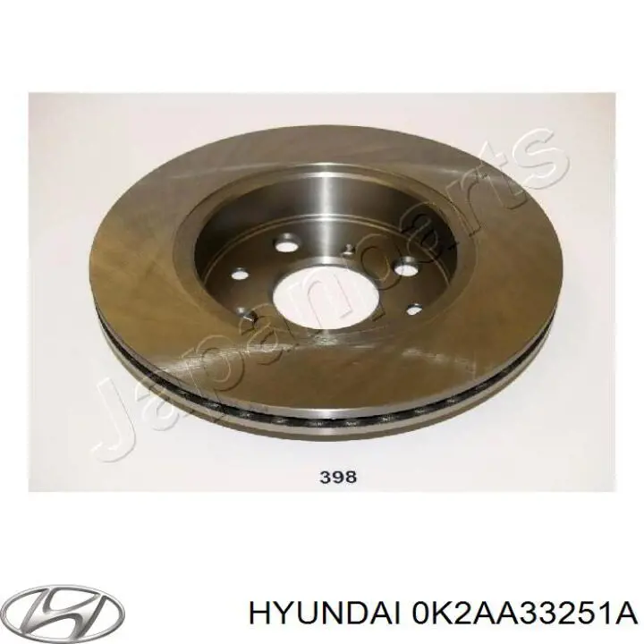 0K2AA33251A Hyundai/Kia Гальмо дискове переднє