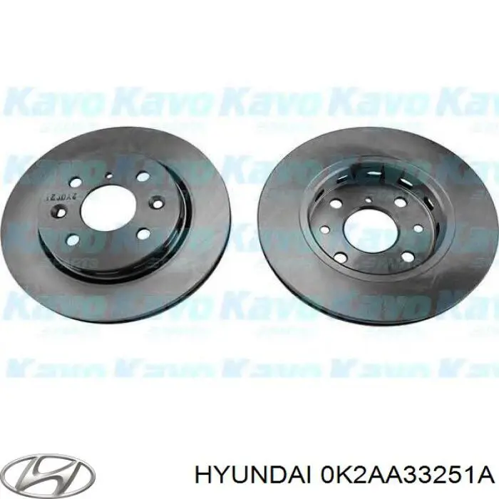Диск переднього гальма Hyundai/Kia 0K2AA33251A ціна, від 20.85 USD