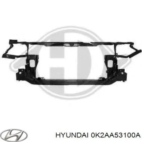 0K2AA53100A Hyundai/Kia супорт радіатора в зборі/монтажна панель кріплення фар