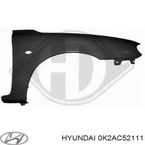0K2AC52111 Hyundai/Kia Крило переднє праве