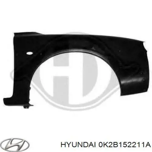Ліве переднє крило Hyundai/Kia 0K2B152211A ціна, від 24.52 USD