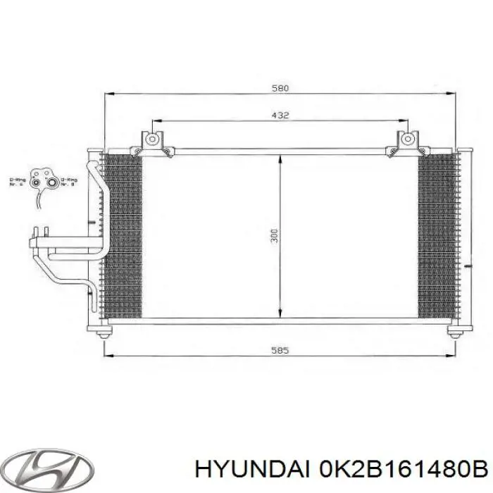 Купити 1K2B161480C Hyundai/Kia Радіатор системи охолодження кондиціонера