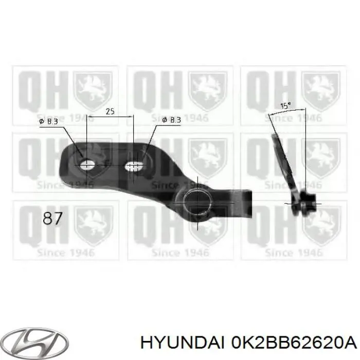 0K2BB62620A Hyundai/Kia Амортизатор кришки багажника / двері 3/5-ї задньої