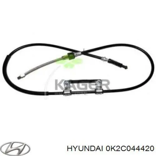 0K2C044420 Hyundai/Kia трос ручного гальма задній, лівий