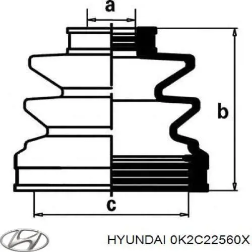 Привід передній лівий Hyundai/Kia 0K2N52560X ціна, від 126.61 USD
