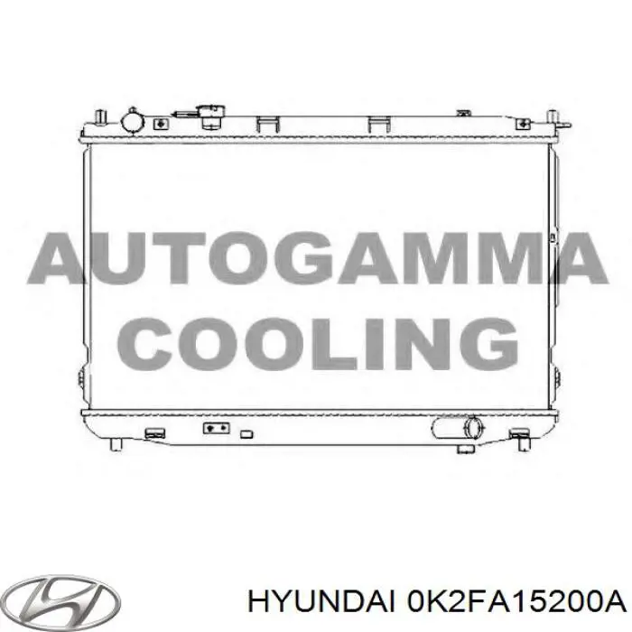 0K2FA15200A Hyundai/Kia радіатор охолодження двигуна