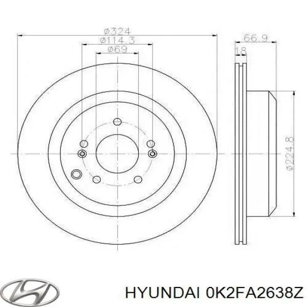 Колодки гальмові задні, барабанні Hyundai/Kia 0K2FA2638Z ціна, від 13.53 USD
