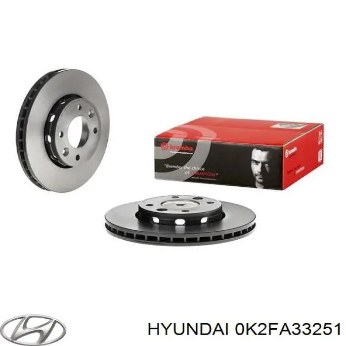Диск гальмівний передній Hyundai/Kia 0K2FA33251
