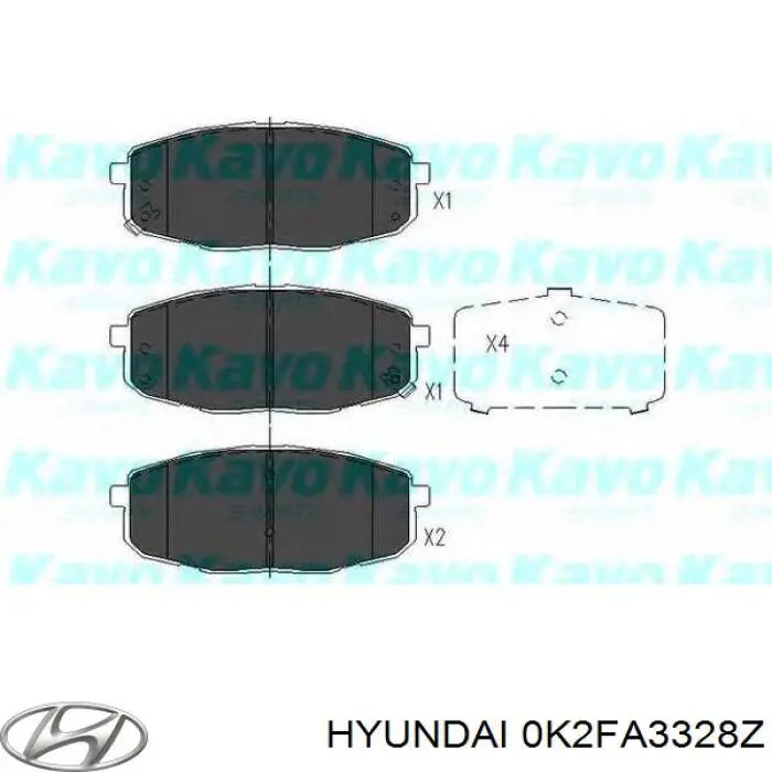 Тормозні колодки Hyundai/Kia 0K2FA3328Z