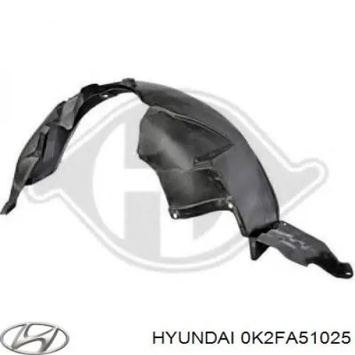Купити 0K2FA51025 Hyundai/Kia Підкрилок передній лівий