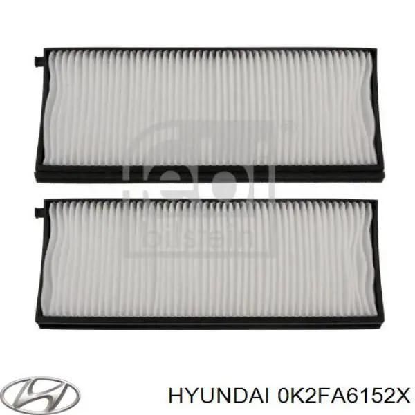 0K2FA6152X Hyundai/Kia Внутрішньосалонний фільтр