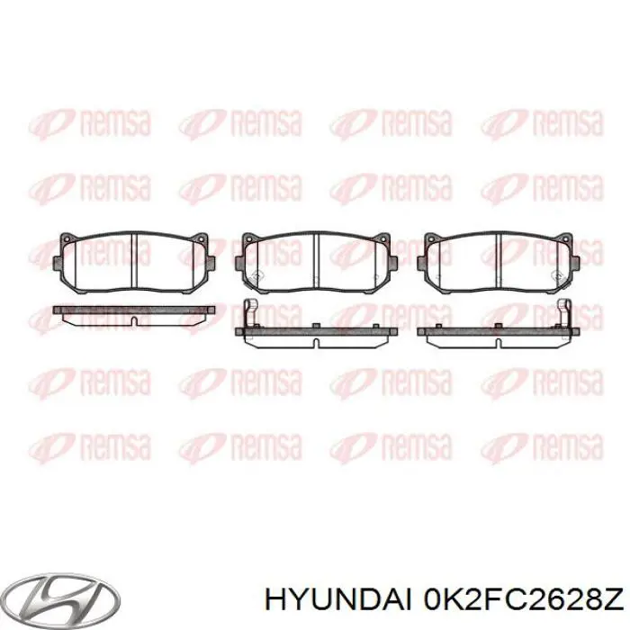 Задні гальмівні колодки Hyundai/Kia 0K2FC2628Z ціна, від 13.61 USD