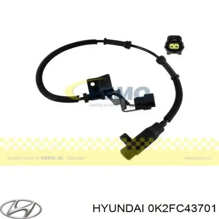 Датчик антиблокувальної системи гальмування Hyundai/Kia 0K2FC43701 ціна, від 33.49 USD