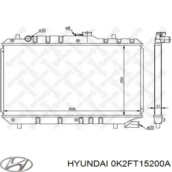 Купити 0K2FT15200A Hyundai/Kia Радіатор двигуна