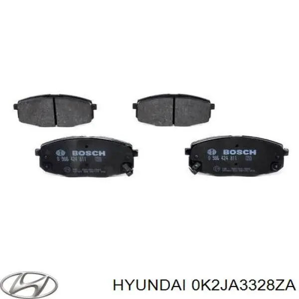 Купити 0K2JA3328ZA Hyundai/Kia Колодки гальмівні передні, дискові
