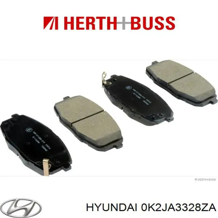 Передні тормозні колодки 0K2JA3328ZA Hyundai/Kia