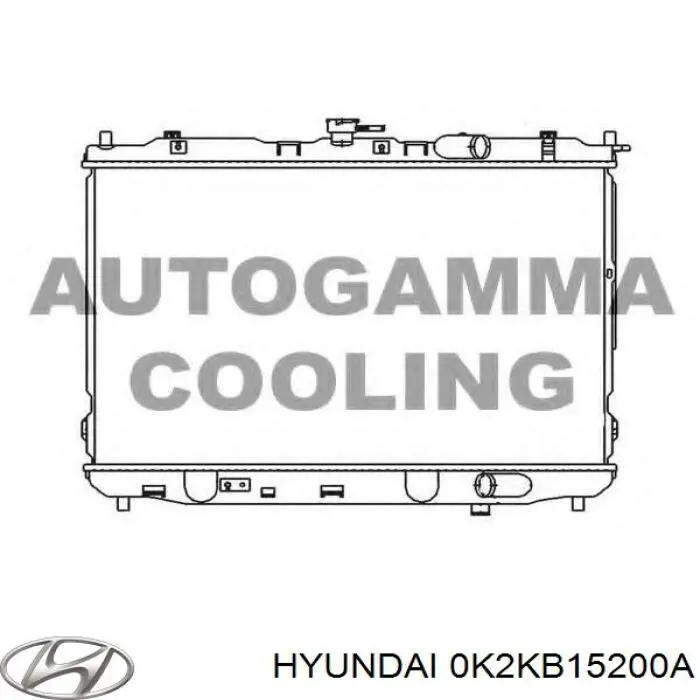 0K2KB15200A Hyundai/Kia Радіатор охолодження двигуна