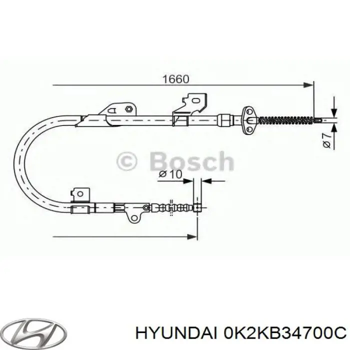 Амортизатор передній, правий Hyundai/Kia 0K2KB34700C ціна, від 225.26 USD