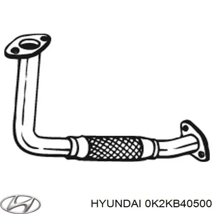 0K2KB40500 Hyundai/Kia Труба приймальна (штани) глушника, передня
