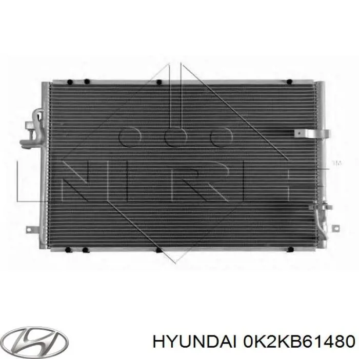 Радіатор кондиціонера 0K2KB61480 Hyundai/Kia