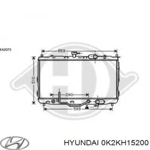 0K2KH15200 Hyundai/Kia Радіатор охолодження двигуна