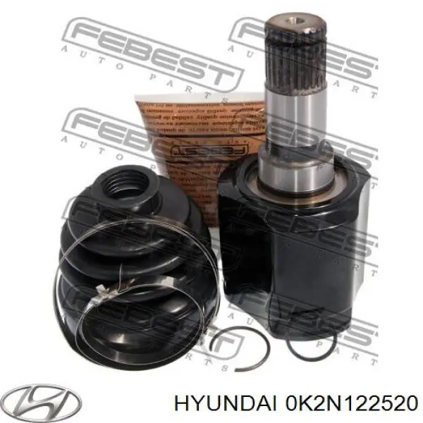 Шарнір кутових швидкостей передній лівий Hyundai/Kia 0K2N122520 ціна, від 41.10 USD