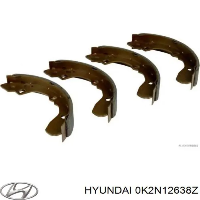 Колодки гальмові задні, барабанні 0K2N12638Z Hyundai/Kia